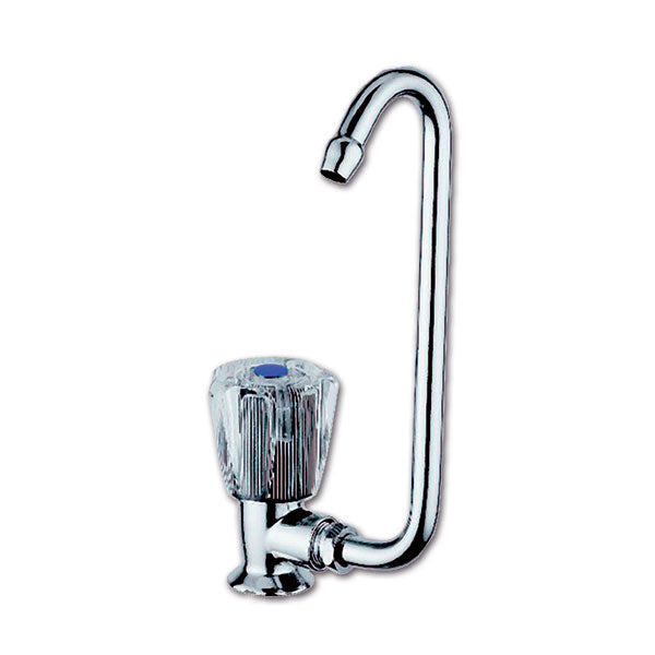 Grifo CRISTAL simple izquierdo con caño abatible RUB2120