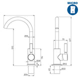 GES Miscelatore Cucina Trend 2 ABS con Micro-interruttore