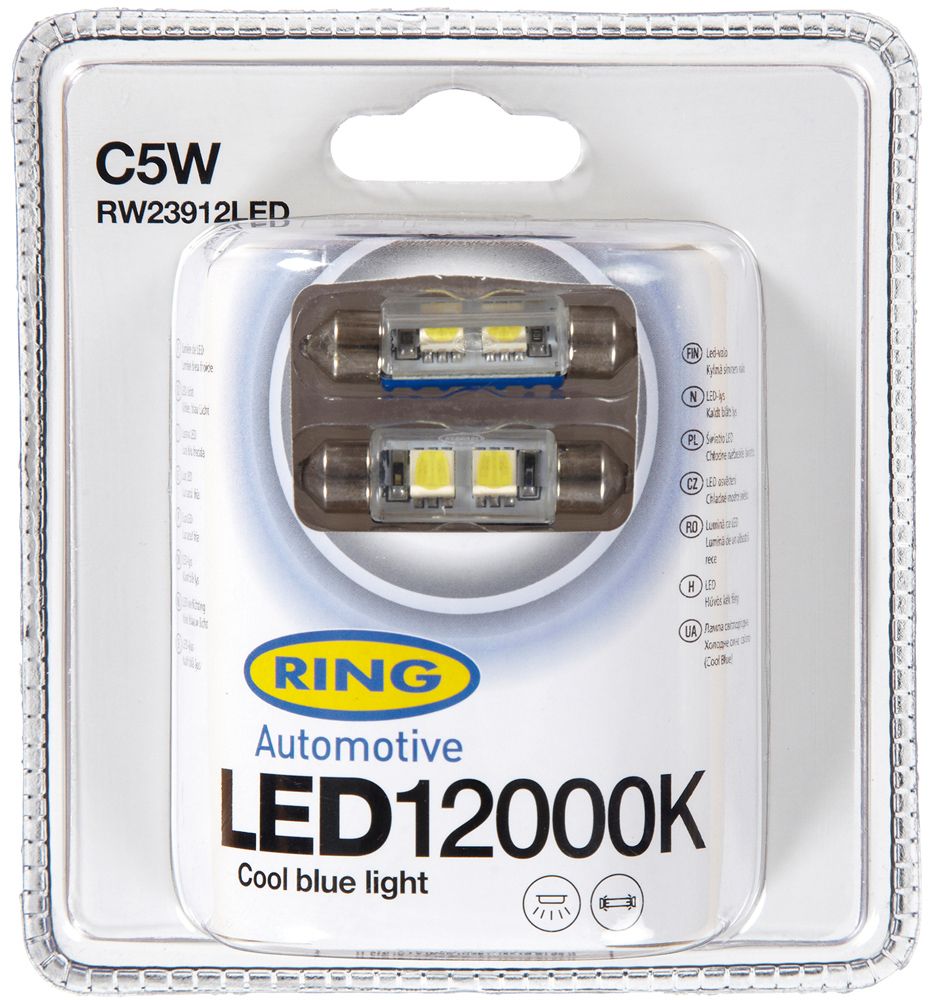 Ring Lampadine led 12V C5W 12000K 39 mm