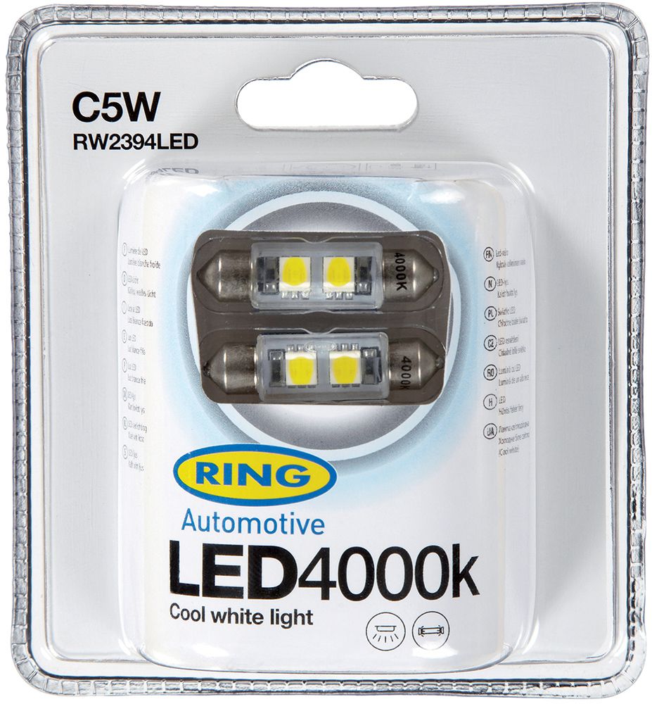 Ring Lampadine led 12V C5W 4000K 39 mm