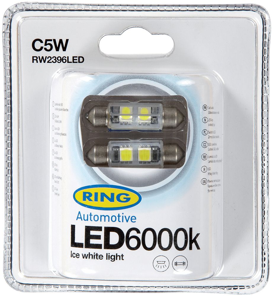 Ring Lampadine led 12V C5W 6000K 39 mm