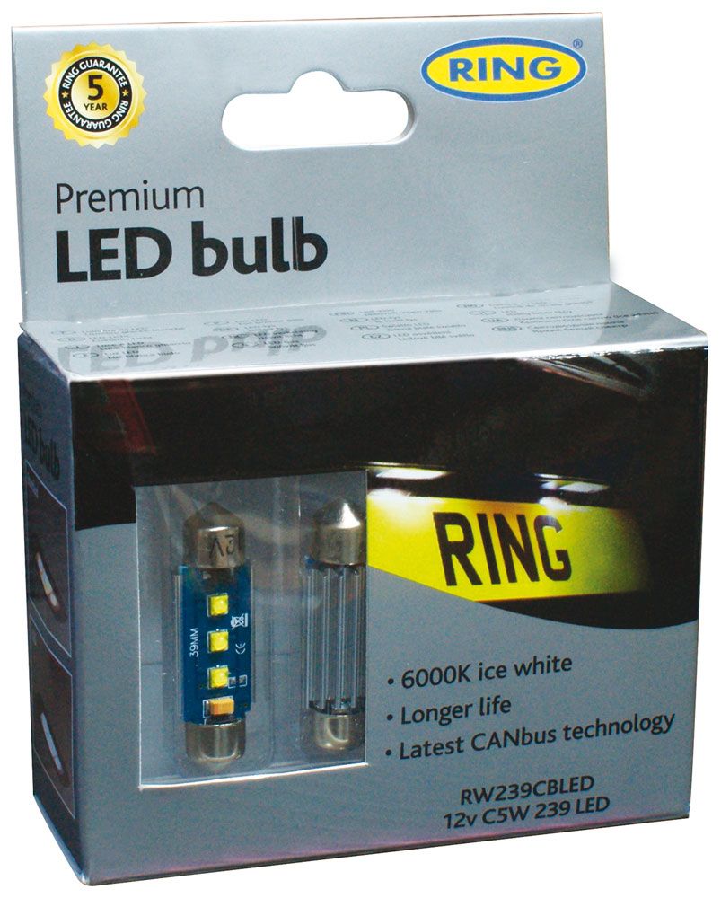 Ring LED bulbs 12V C5W/R10W 6000K Premium