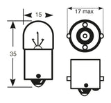 Bombillas de anillo 24V 10W R10W