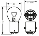 Ringbirnen 24V 21W P21W