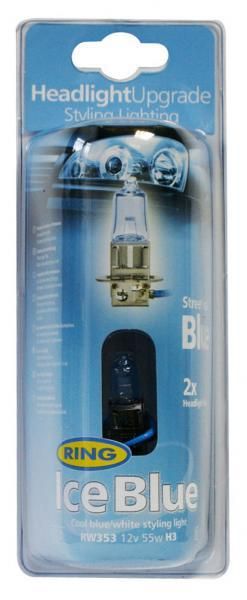 Bombillas de luz de anillo azul hielo H3 12 V 55 W