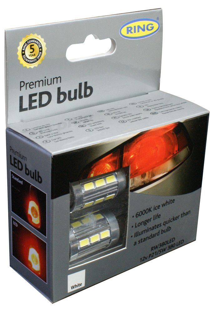 Ring LED bulbs 12V P21/5W 6000K Premium