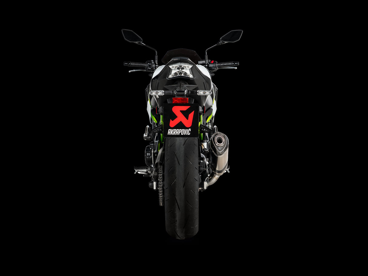 Akrapovic S-K9SO10-HZT Terminale scarico Silenziatore fodero titanio fondello in carbonio Omologato Euro 4 KAWASAKI Z 900 17-19