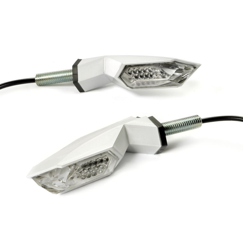 Bkr Coppia Frecce moto Led Blade Bianche con Perno