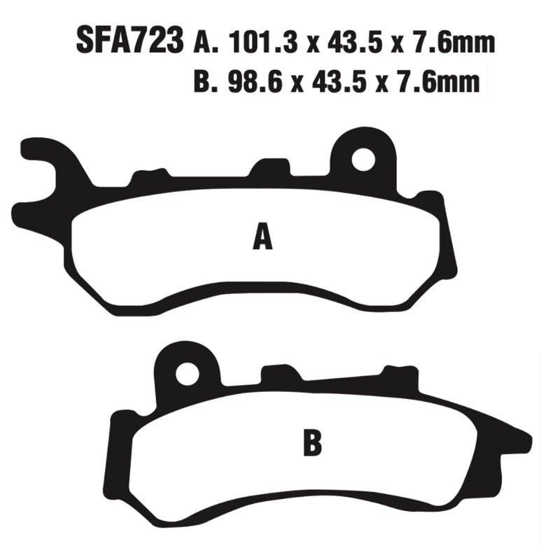 Ebc Pastglie Freno Sfa Honda Pcx 12518-20 Anteriore SFA723