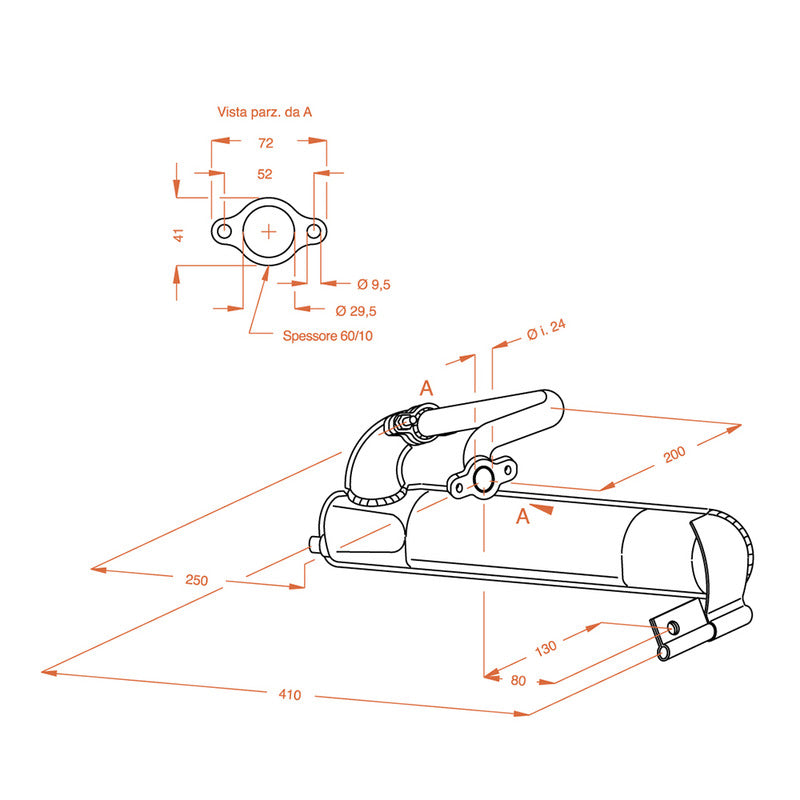 Piaggio Vespa ET3 125 Auspuffseite