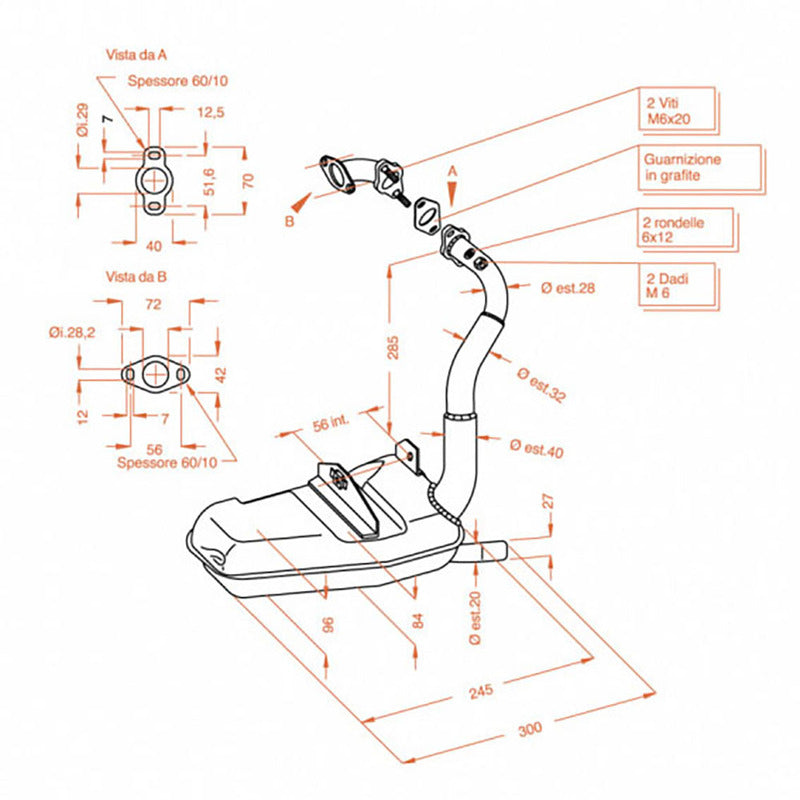 Piaggio Vespa PK 125 Auspuffseite