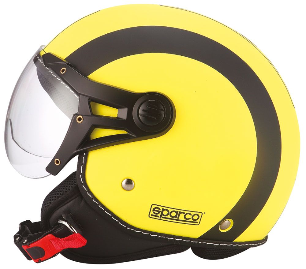 Sparco Casco moto SP501 giallo fluo/nero opaco taglia XS