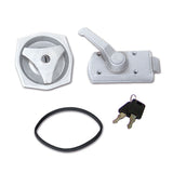 Cerradura blanca 1033 con llaves y cilindro SRT1033B