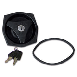 Cerradura negra 1033 con llaves y cilindro SRT1033PE