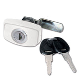 Cerradura blanca 1046 con cilindro y llave SRT1046B