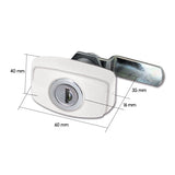 Cerradura blanca 1046 con cilindro y llave SRT1046B