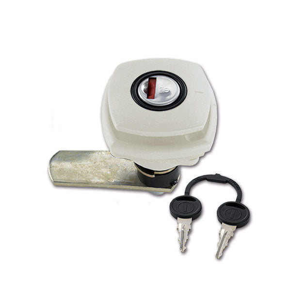 Cerradura blanca 1047 con par de llaves SRT1047B