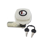 Cerradura blanca 1047 con par de llaves SRT1047B