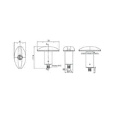 Serratura 1051 nera con cilindretto e chiave SRT1051N