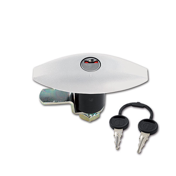 Serratura 1052 bianca con cilindretto e chiavi SRT1052B