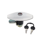 Serratura 1052 bianca con cilindretto e chiavi SRT1052B