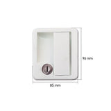 1070 white lock with key and cylinder SRT1070BPE