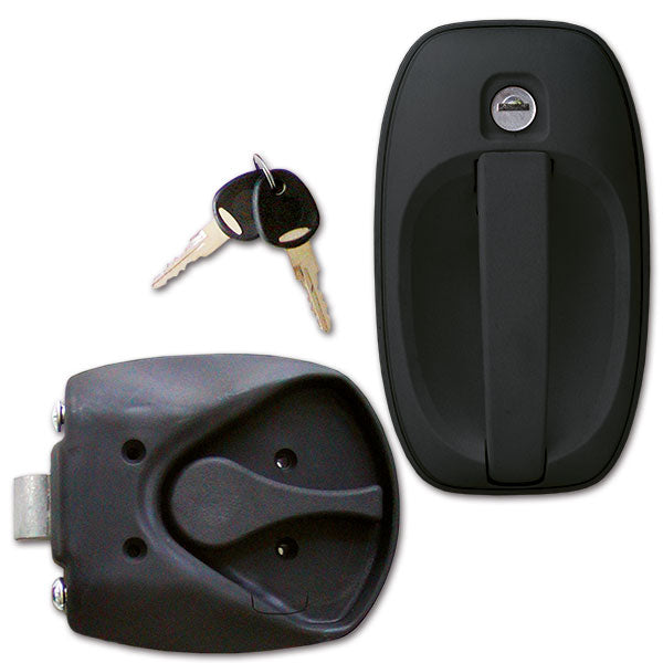 Serratura 1122 Completa Nera per Motorcaravan  Kit Esterna + Interna SRT1122N