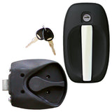 Komplettes Schloss 1122 schwarz mit Chromgriff SRT1122R