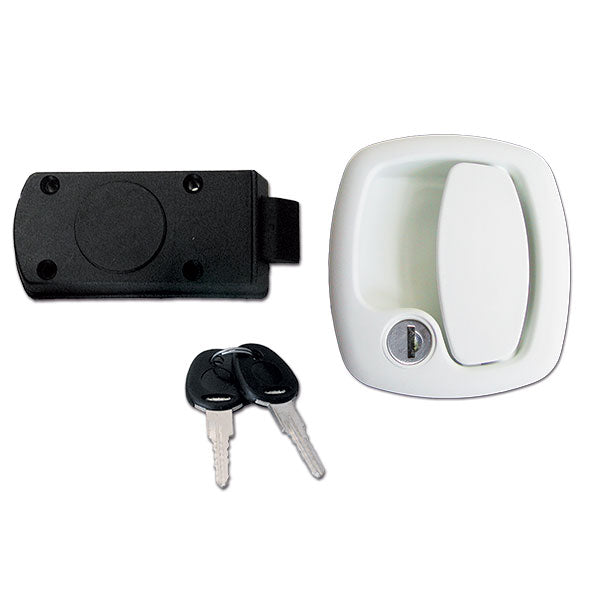 Serratura completa 1200 bianca-chiave New System SRT1200N