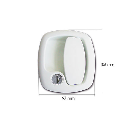 Serratura completa 1200 bianca-chiave New System SRT1200N