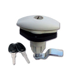 Cerradura blanca 1204 con llaves y cilindro SRT1204B