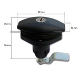 Black 1204 lock with keys and cylinder SRT1204N