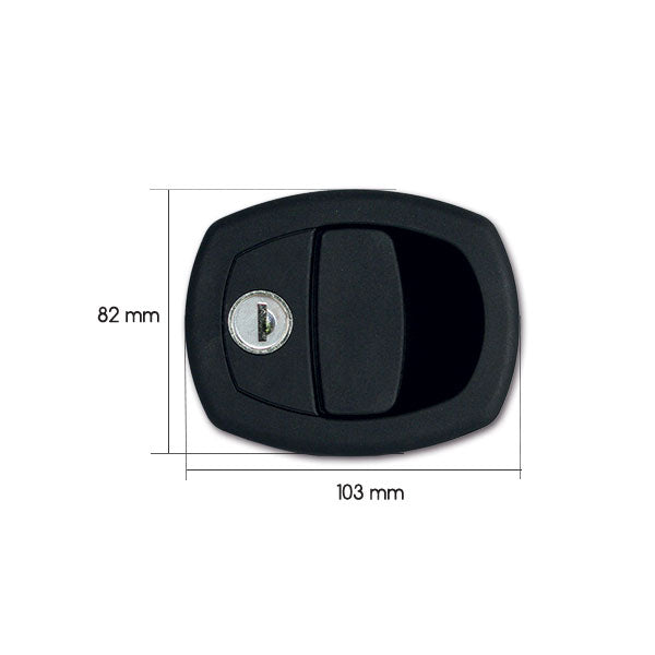Komplettes schwarzes Nano-Schloss SRT1206