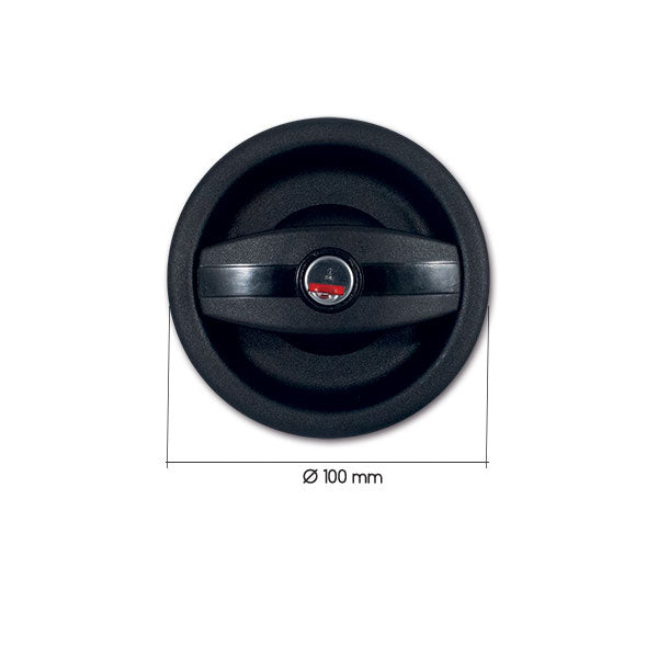 Cerradura exterior Europa negra derecha con cilindro y llaves SRT1305NPE