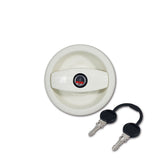 Cerradura exterior Europa blanca izquierda con cilindro y llaves SRT1306BPE