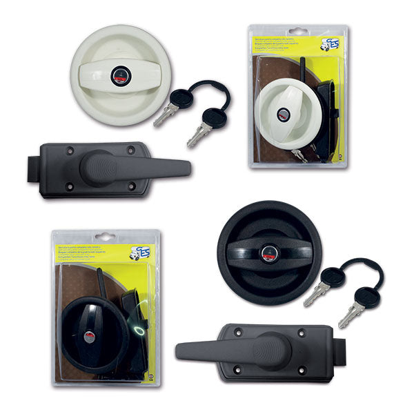 Serratura Europa completa bianca con maniglia sinistra SRT1306B