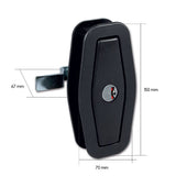 Black Salino lock with cylinder and keys SRT2207N