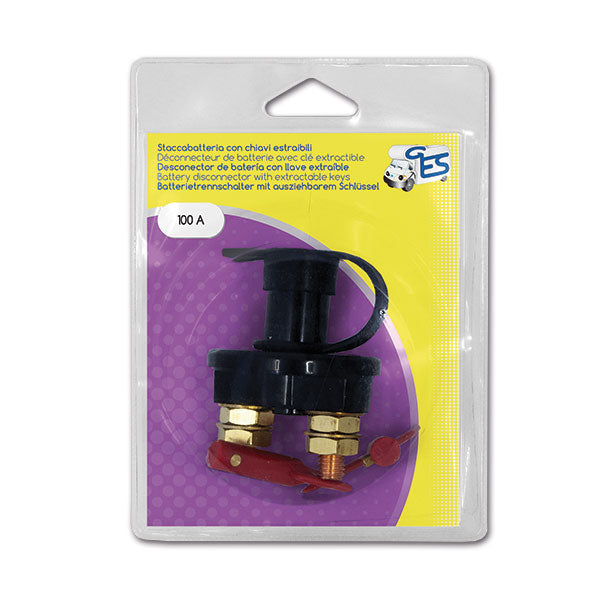Staccabatteria con chiave estraibile - 100 A / blister STB100C