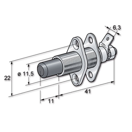 Pulsante cofano universale per allarmi 8711293026456