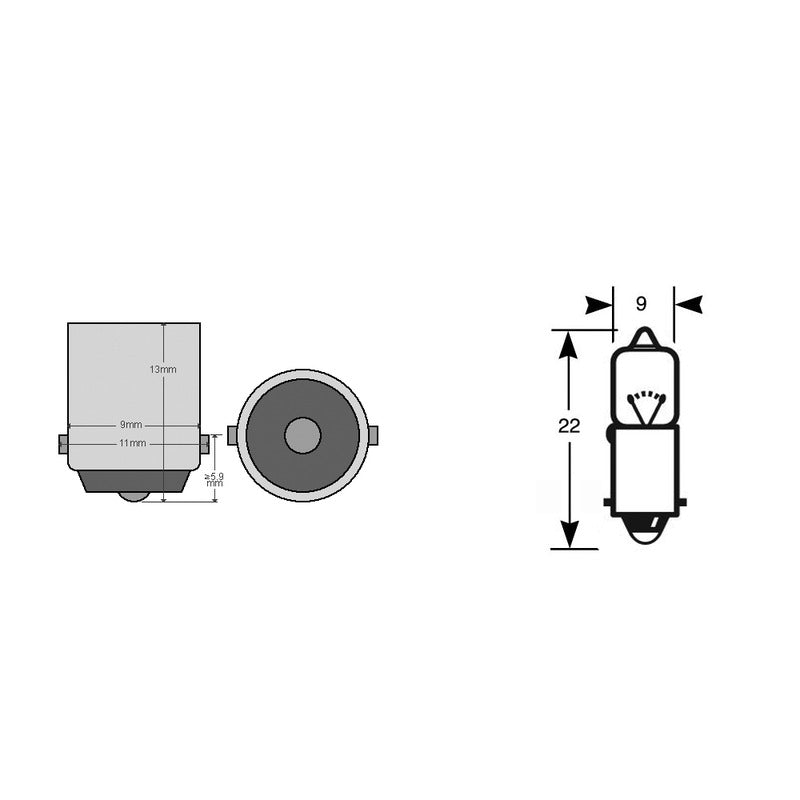 Riatec Lampada 12v 10W Ba9S Alogena(H10)