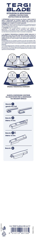 Cora Spazzola tergicristallo Tergiblade 380 mm