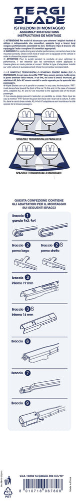 Cora Spazzola tergicristallo Tergiblade 450 mm