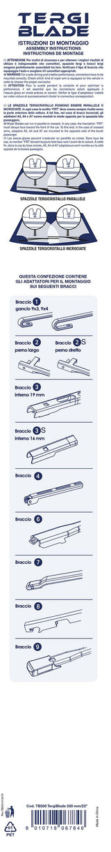 Cora Spazzola tergicristallo Tergiblade 550 mm