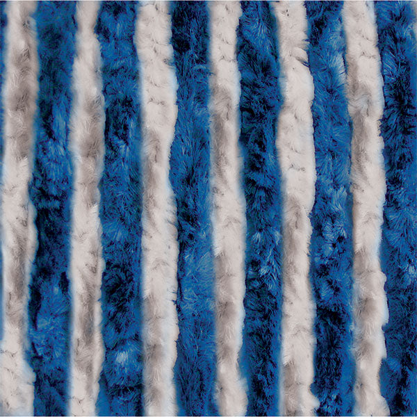 Cortina de chenilla blanca/azul 56 x 200 cm TEN2101