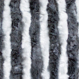 Chenille-Gardine weiß/grau 56 x 200 cm TEN2103