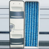 Chenille-Gardine hellblau/blau 56 x 200 cm TEN2104