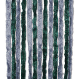 Cortina de chenilla gris/verde 56 x 200 cm TEN2112
