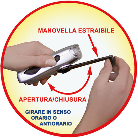 Rechargeable Dynamo Camping Flashlight 8711295609701