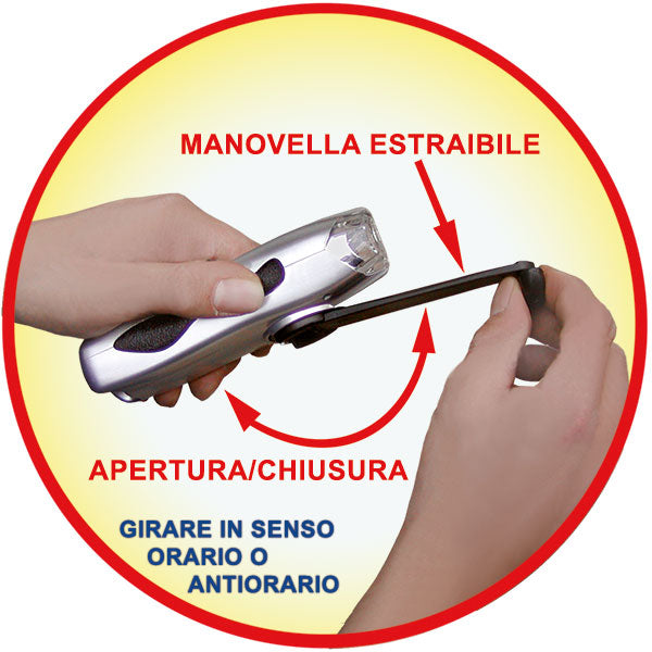Rechargeable Dynamo Camping Flashlight 8711295609701