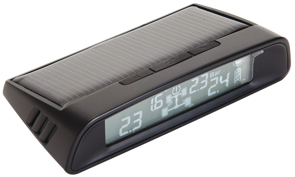 Kit Steelmate de 4 sensores de presión de neumáticos con energía solar de 0 a 3,5 bar